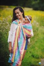 Little Frog Ring Sling Cotton Art.164122 Flower Bloom  Zīdaiņu slings ar rinķiem  L izmērs (bērniem līdz 36 mēnešiem)