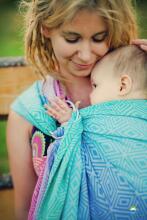 Little Frog Ring Sling Cotton Art.164123 Aurora Cube  Слинг - платок с кольцами L размер (для детей до 36 месяцев)