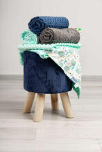 Light Minky Blanket - Hedgehogs grey 75x100