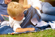 Light Minky Blanket - Hedgehogs grey 75x100