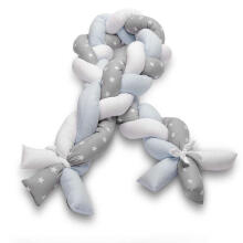 Braided Crib Bumpers 210 cm – stars blue