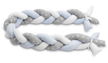 Braided Crib Bumpers 210 cm – stars blue