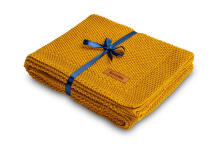 Knitted Blanket – mustard
