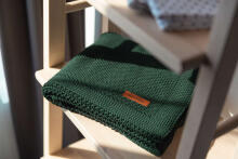 Knitted Blanket – dark green