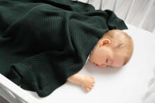 Knitted Blanket – dark green