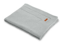 Knitted cot set with muslin - grey