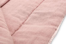 Knitted cot set with muslin - pink