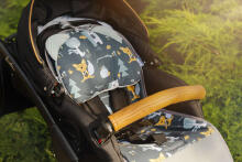 PUSHCHAIR PILLOW BEAR - WAFFLE ANIMAL LAND GREY