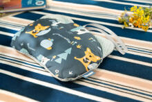 PUSHCHAIR PILLOW BEAR - WAFFLE ANIMAL LAND GREY