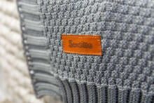 HOODED SWADDLE BLANKET 100% BAMBOO GIFT GRAPHITE