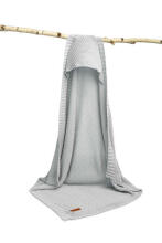 HOODED SWADDLE BLANKET 100% BAMBOO GIFT GREY