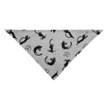 AKUKU CATS Art.A1502 GREY Детский нагрудник-платочек, 100% хлопок (1 шт.), на кнопках