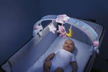 143283 PANEL / COT, RAINBOW SKY PINK