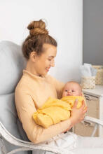 BAMBOO DIAPER 2-PACK MINT+YELLOW 120X120