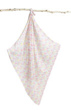 BAMBOO DIAPER 2-PACK FLOWERS+HEDGEHOGS 120X120