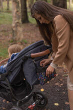 Stroller organizer – grey cranes