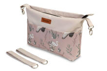Stroller organizer – pink cranes
