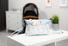 Stroller organizer – light blue cacti