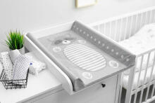 Soft Changing Pad - ANIMALS GRAY raccoons