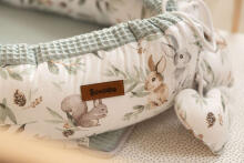 WAFFLE NEST/BABY COCOON - DEERS MINT