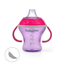 1456/02 Non-spill cup with soft spout 180ml natural nursing pink