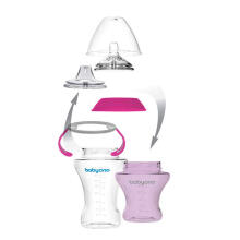 1456/02 Non-spill cup with soft spout 180ml natural nursing pink