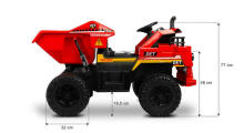 BATTERY VEHICLE TOY TIPPER TRUCK TANK RED