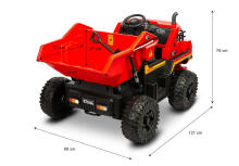 BATTERY VEHICLE TOY TIPPER TRUCK TANK RED