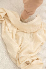 OPENWORK BLANKET LULU LIGHT GRAY