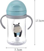 Akuku Bottle with handles Art.A0204 Pudele Krūze ar salokāmo salmiņu un ergonomiskiem rokturiem 300ml