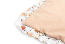 VELVET TROLLEY SET WITH FLOUNCE PICNIC PEACH