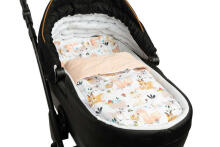 VELVET TROLLEY SET WITH FLOUNCE PICNIC PEACH
