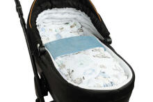 VELVET TROLLEY SET WITH FLOUNCE STROLL BLUE