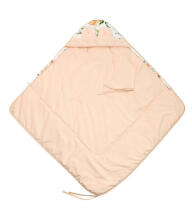 VELVET CARRY-COT SWADDLE BLANKET XL PEONY PEACH