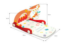 2IN1 WALKER WITH MUSIC MAT BLUE