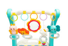 2IN1 WALKER WITH MUSIC MAT BLUE