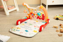 2IN1 WALKER WITH MUSIC MAT PINK