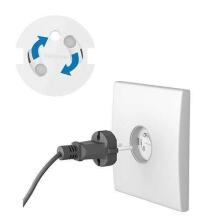 962/10 Electrical outlet safety cover. Rotating cover system, 10pcs.