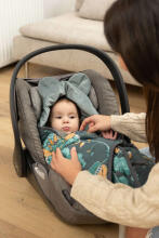 Velvet carry-cot swaddle blanket – MOROCCO BEIGE