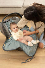 Velvet carry-cot swaddle blanket – MOROCCO BEIGE