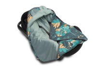 Velvet carry-cot swaddle blanket – PARADISE EMERALD