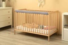 BED BUMPER FOR THE UPPER EDGE OF THE BED VELVET GREY
