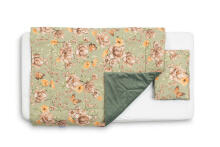 VELVET COT SET SQUARE GREEN
