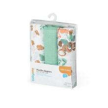 348/12 MUSLIN DIAPERS, 3PCS, GREEN