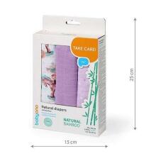 397/11 BAMBOO DIAPERS, 3 PCS, PURPLE