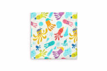BAMBOO DIAPER - OCTOPUS 75x75