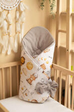 BABY NEST CONE WRAP GREY ZODIAC 75x75