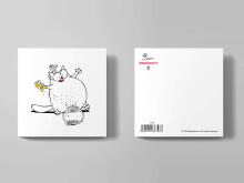 Gift Card Cat Clawdius Art.168328 Одинарная открытка с забавным котом-маскотом 123x123мм