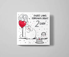 Gift Card Cat Clawdius Art.168331 Двойная открытка с забавным котом-маскотом 123x123мм