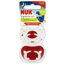 8778 SIGNATURE NIGHT SILICONE pacifier 18-36 2PCS/BOX 539439, 177166